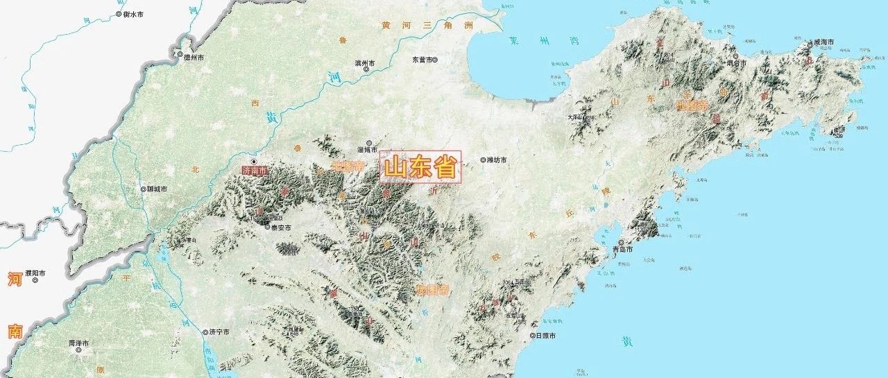 中国各省地形图-山东省-地图帝-点点新媒体